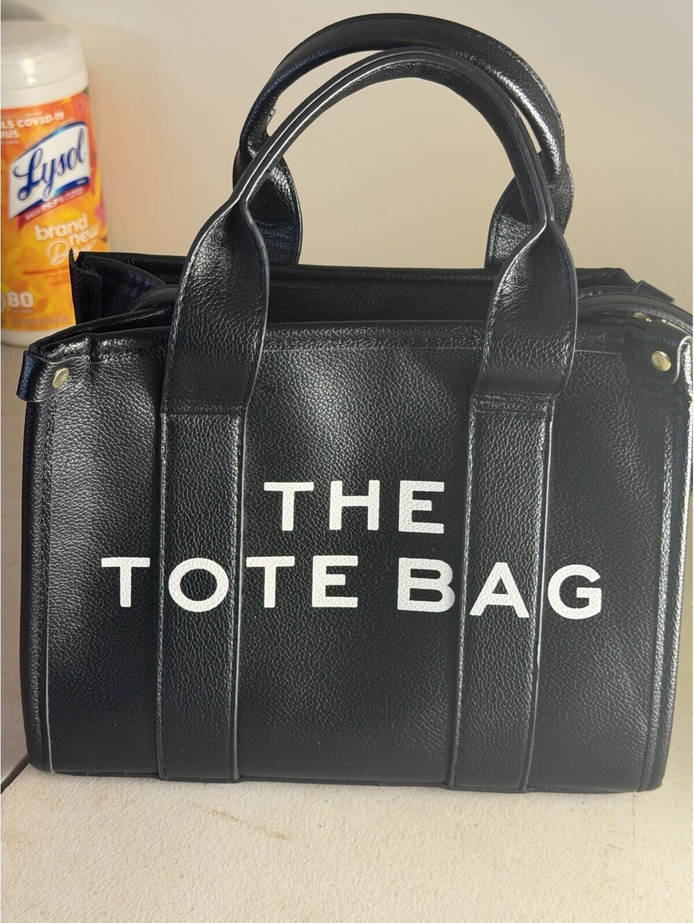 the tote bag medium leather Black Used